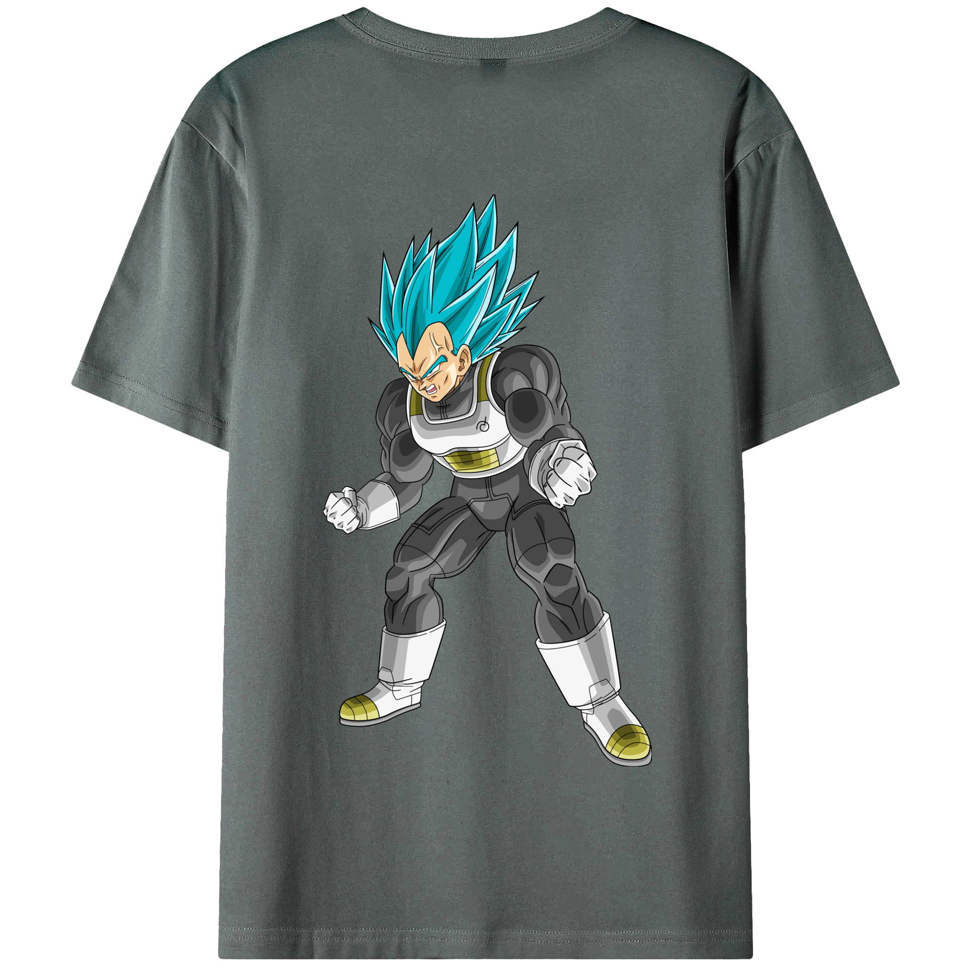 （画像用） ドラゴンボール ベジータ四世（Bejīta Yonsei）DRAGON BALL Vegeta IV 綿100％半袖Tシャツ（背面プリント）